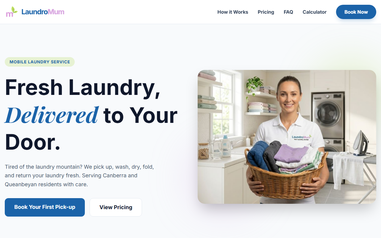 Laundromum website — built by ShareWeb Agency